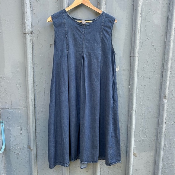 Nina Loca denim midi dress, approx size large - Picture 1 of 7